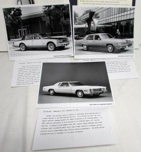 1978 Cadillac Fleetwood Limo Eldorado Deville Seville Press Kit Media Release