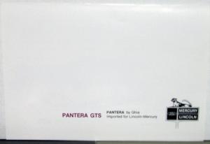 1974 Pantera GTS By Ghia Lincoln Mercury Dealer Sales Brochure Folder
