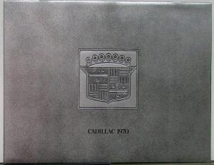 1970 Cadillac XL Brougham 60 Special Eldorado 75 Deville Calais Sales Brochure