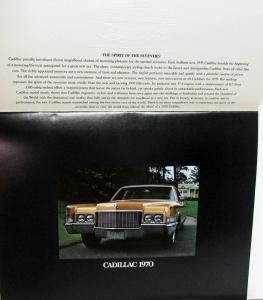 1970 Cadillac XL Brougham 60 Special Eldorado 75 Deville Calais Sales Brochure