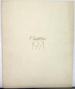 1971 Cadillac 60 75 Calais Eldorado Deville Prestige XL Sales Brochure Original