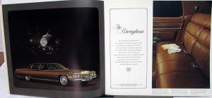 1972 Cadillac Fleetwood Brougham 75 Eldorado Deville Calais XL Sale Brochure