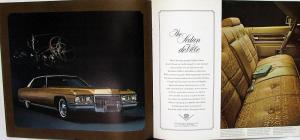 1972 Cadillac Fleetwood Brougham 75 Eldorado Deville Calais XL Sale Brochure