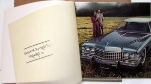 1974 Cadillac Fleetwood Brougham 75 Eldorado DeVille Calais XL Sales Brochure