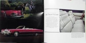 1974 Cadillac Fleetwood Brougham 75 Eldorado DeVille Calais XL Sales Brochure