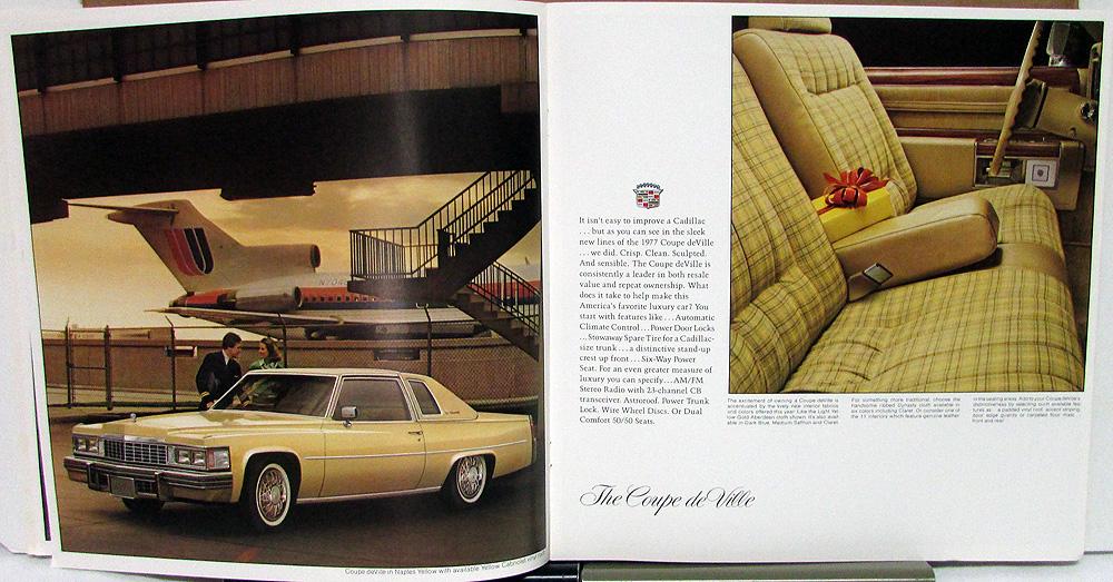 1977 Cadillac Fleetwood Deville Limo Large Deluxe Dealer Sales Brochure 