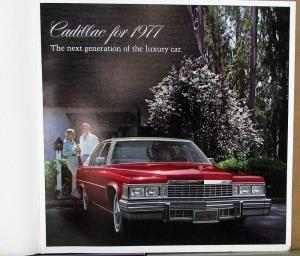 1977 Cadillac Fleetwood Brougham DeVille Limousine Sales Brochure Over Sized
