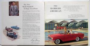 1961 Rambler American 2- 4- Door Sedan Wagon Large Sales Brochure Original