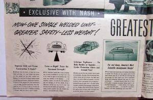 1950 Nash Ambassador Statesman Airflytes Green Tone XL Sales Folder Original