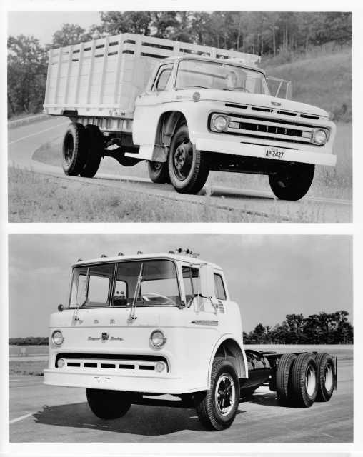 1961 Ford F-700 Heavy Duty and C-950 Tilt Cab Truck Press Photo & Release 0018