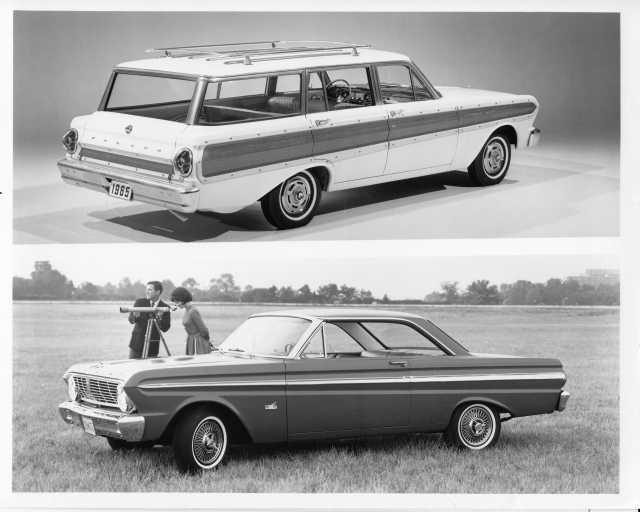 1965 Ford Falcon Squire Wagon & Futura 2-Door Hardtop Press Photo & Release 0065