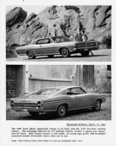1968 Ford LTD & XL GT Press Release Photo with Text 0072