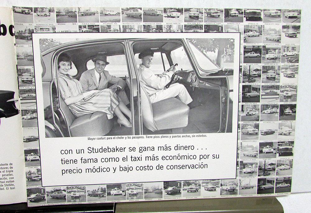 1961 Studebaker Taxi Foreign Dealer S Brochure Spanish Text Cab 1961 Studebaker Taxi Foreign Dealer S Brochure Spanish Text Cab Original