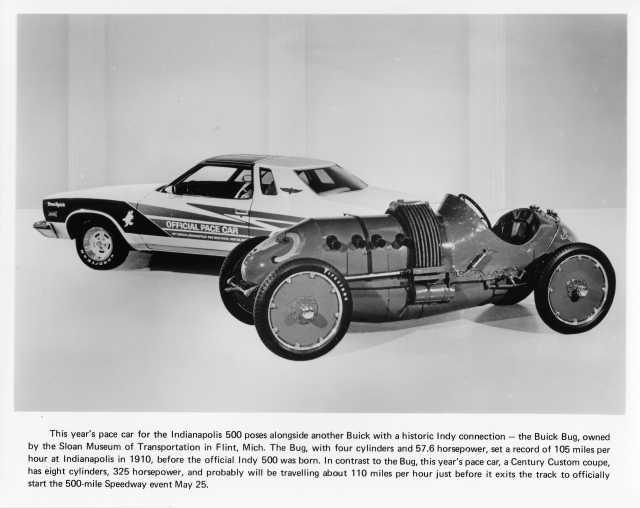 1975 Buick Century Indianapolis 500 Pace Car and Bug Press Photo 0031