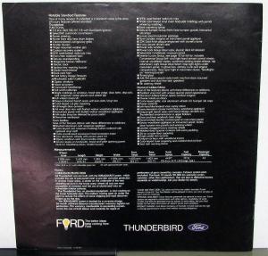 1978 Ford Thunderbird Landau Sport 2 Tone Sales Brochure Canadian REV 2/78 Orig