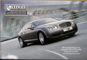 Bentley Lamborghini Rolls-Royce Ultimate Motor Works Sales Brochure Original