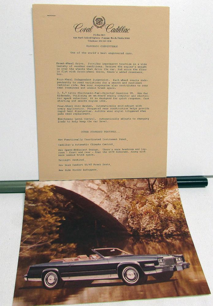 1979 Limited Edition Cadillac Eldorado Convertible Introduction Invitation Set