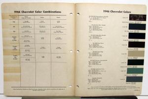 1946 Chevrolet DuPont Color Paint Chips Automotive Finishes Passenger Car