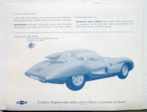 1988 Chevrolet Monterey Press Kit Zora Duntov Bill Mitchell Jim Hall John Fitch