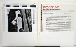 1989 Pontiac Trans Am Indianapolis 500 Pace Car Press Kit Bobby Unser Driver