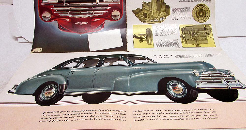 1947 Chevrolet Fleetline Fleetmaster Stylemaster Color Sales Folder