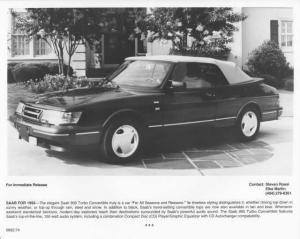 1993 Saab 900 Turbo Convertible Press Photo 0002