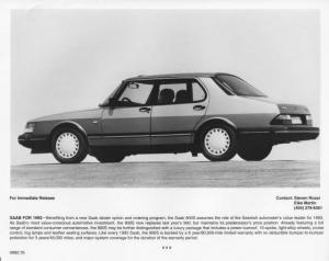 1993 Saab 900S Four Door Sedan Press Photo 0003
