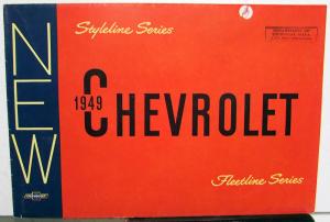 1949 Chevrolet Fleetline Styleline Series Color Sales Folder Original