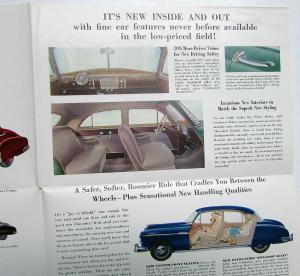 1949 Chevrolet Fleetline Styleline Series Color Sales Folder Original