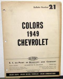 1949 Chevrolet DuPont Color Paint Chips Auto Finishes Original With Codes