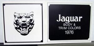 1976 Jaguar Body & Trim Colors Dealer Sales Brochure Folder Paint Chips Original