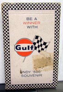 Vintage Gulf Oil & Gas Indy 500 Souvenir Playing Cards Set W/Box Memorabilia