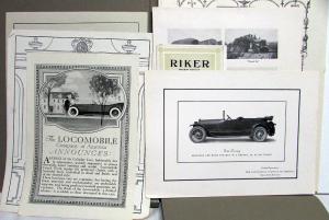 1918 Locomobile Car Riker 5 Ton Truck Sales Portfolio Spec Data Sheets Original