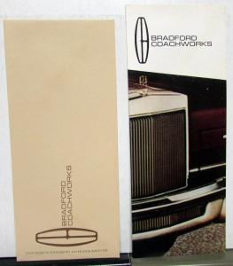 1977 Bradford Limousine Town Sedan Coachworks Sales Brochure Mailer Original