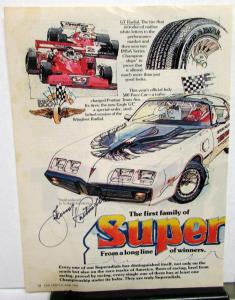 1980 Goodyear Radials Ad Trans Am Indy 500 Pace Car Johnny Rutherford Signed