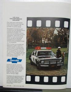 1977 Chevrolet Police Car Sales Brochure Nova Impala Chevelle