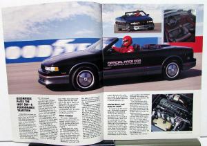 1988 Oldsmobile Brochure Insert Cutlass Indy 500 Pace Car Rick Mears Signed