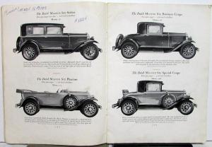 1929 Buick Master Six Models 20s 40s 50s Prestige Sales Brochure Original