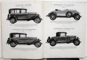 1929 Buick Master Six Models 20s 40s 50s Prestige Sales Brochure Original
