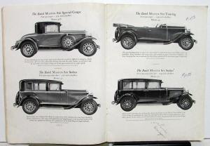 1929 Buick Master Six Models 20s 40s 50s Prestige Sales Brochure Original