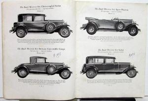 1929 Buick Master Six Models 20s 40s 50s Prestige Sales Brochure Original