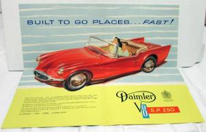 1960 Daimler SP 250 Sales Brochure Folder Sports Car Convertible Printed England