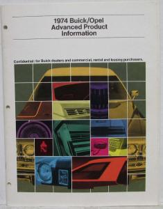 1974 Buick Opel Advanced Product Info Dealers Album - Gran Sport Regal Manta