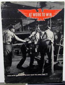1943 Buick Victory War Time Production Book Oversized Brochure Orig
