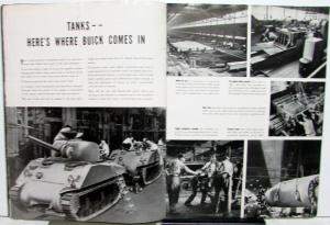 1943 Buick Victory War Time Production Book Oversized Brochure Orig