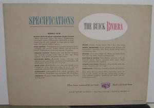 1949 Buick Riviera Model 76-R Color Sales Folder Original Brochure