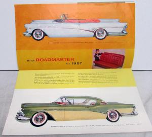 1957 Buick Roadmaster Super Century Wagon Super Special XL Sale Brochure Orig