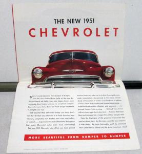 1951 Chevrolet Styleline Bel Air Fleetline Color Sales Folder Original