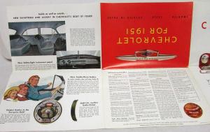 1951 Chevrolet Styleline Bel Air Fleetline Color Sales Folder Original