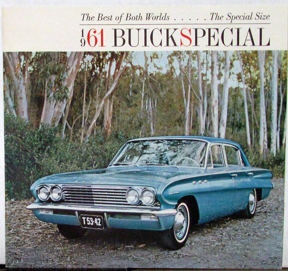 1961 Buick Special Deluxe Wagon Sales Mailer Brochure Car on Back Cover Original